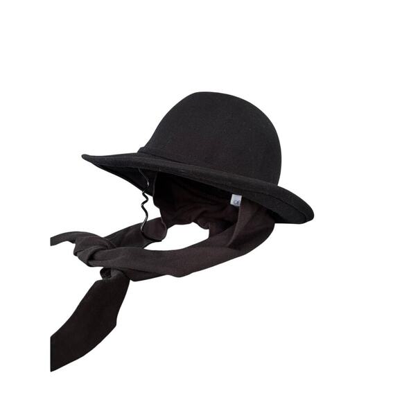Street Smart by Betmar Wide Brim Black Hat w/ Wrap 100% Wool made in the USA main image 6